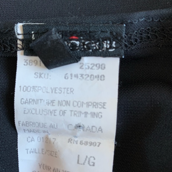 le chateau Classic Long Maxi Black Dress Sz L - Picture 2 of 6